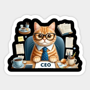 Lovely Feline Boss Sticker